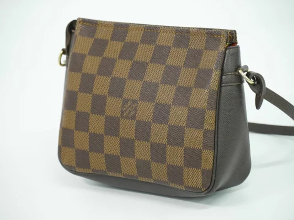 Louis Vuitton LV Trousse Makeup Damier Pouch Canvas Leather Ebene Brown - Picture 2 of 9